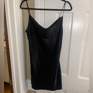 Satin Black Mini Dress LBD